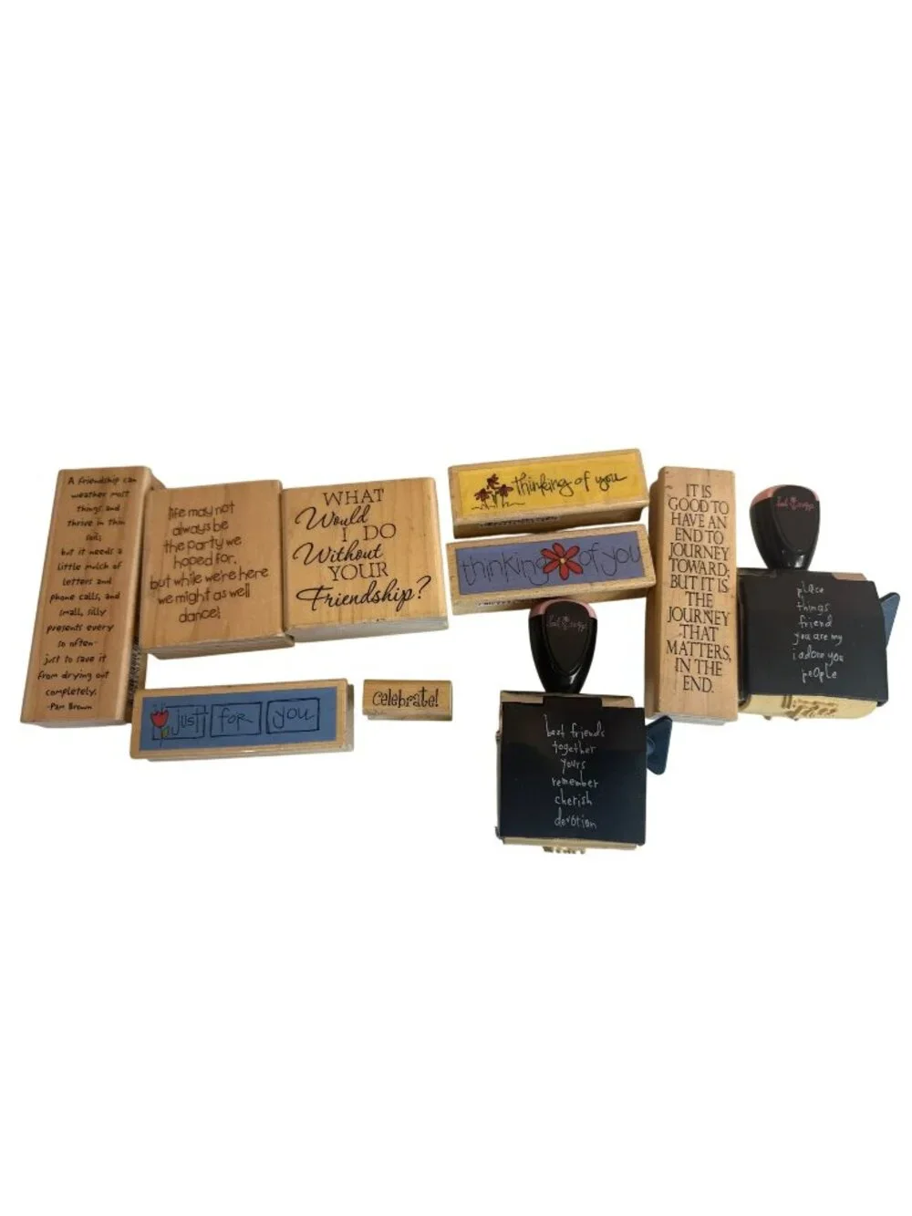 Wooden Rubber Stamps Friendship Inspirational Quotes Stampabilities Heidi Swapp
